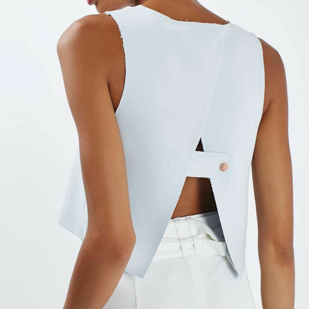 Topshop Light Blue Crop Top NWOT